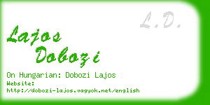 lajos dobozi business card